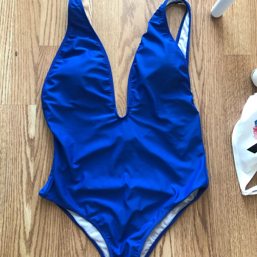 One piece bathing suit.